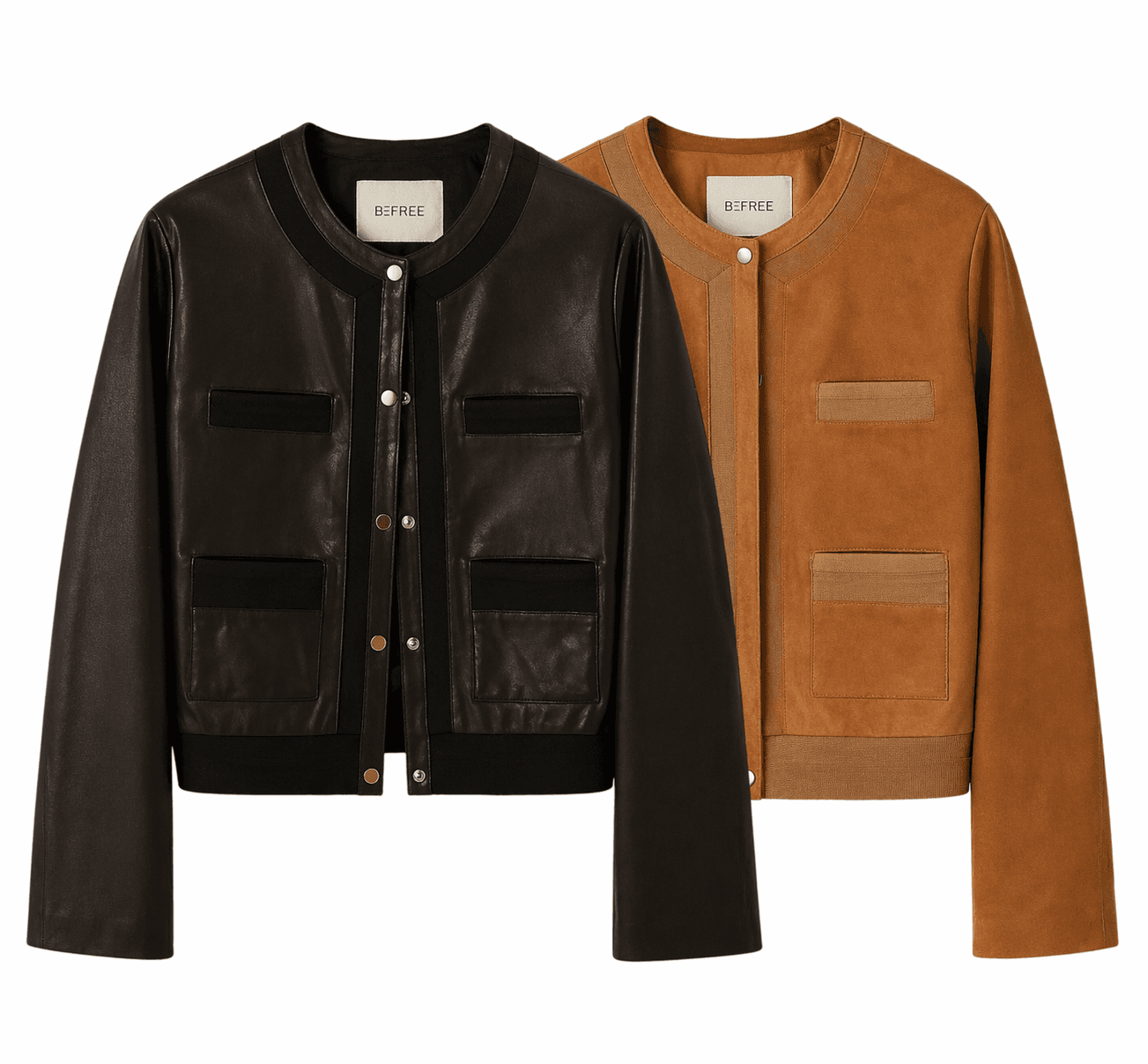 리얼 레더 크롭 자켓 - 1